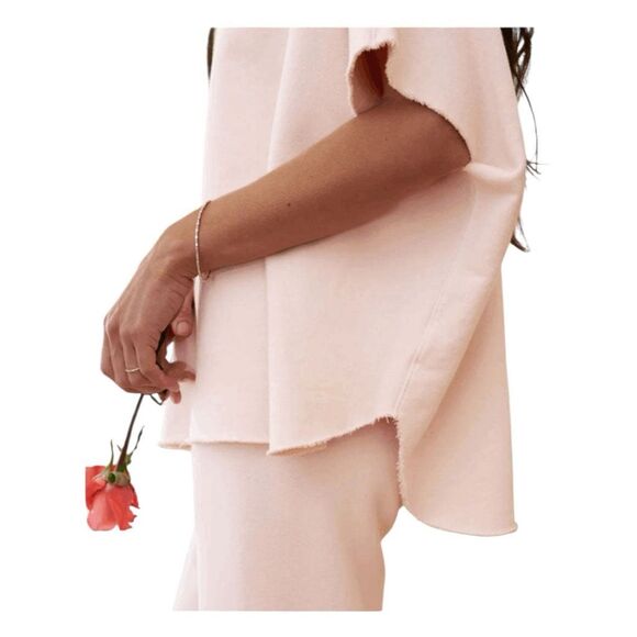 Frank and Eileen Audrey Funnel Neck Capelet Dusty Rose Mauve French Terry Knit O - Picture 9 of 10